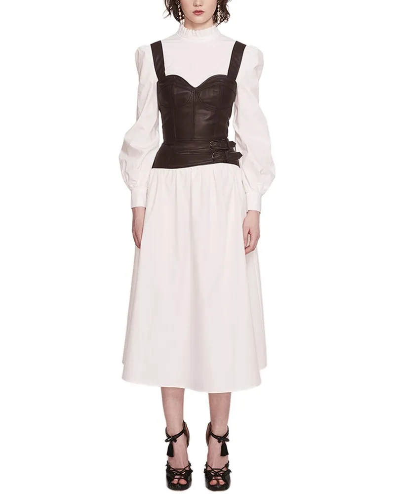 Marchesa Midi Dress Brown
