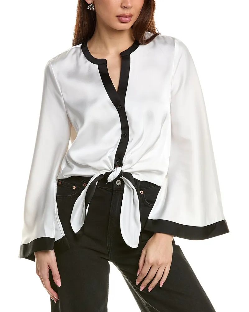 Vince Camuto Tie Front Blouse White