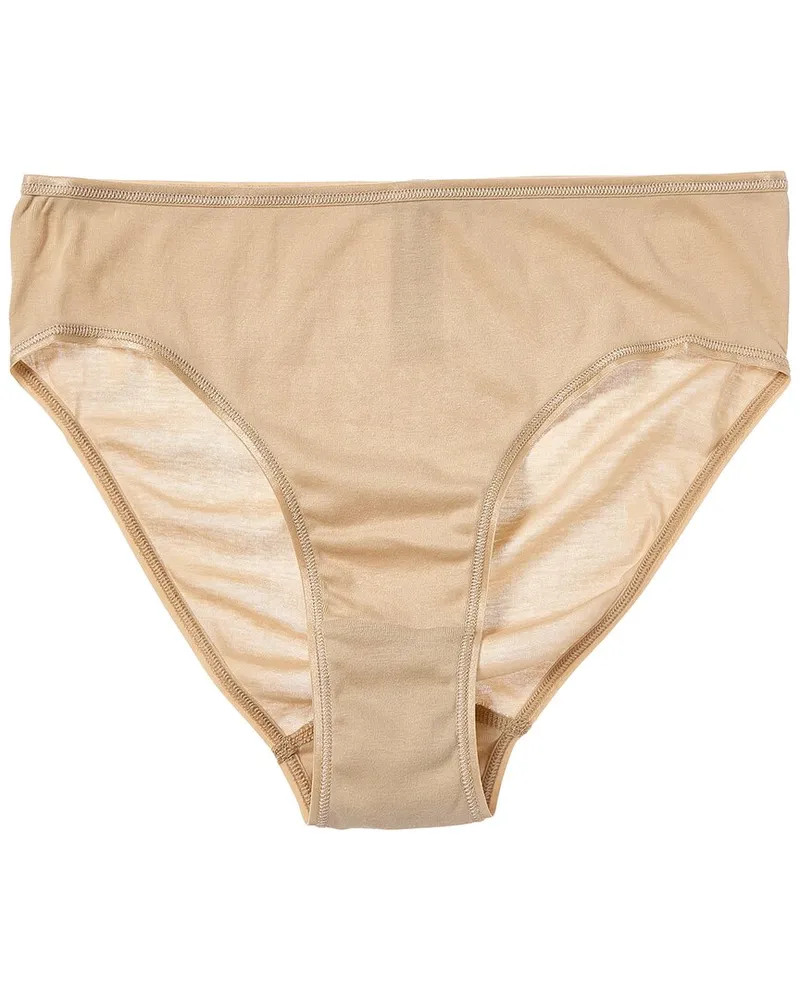 Hanro Seamless Hi-Cut Brief Brown