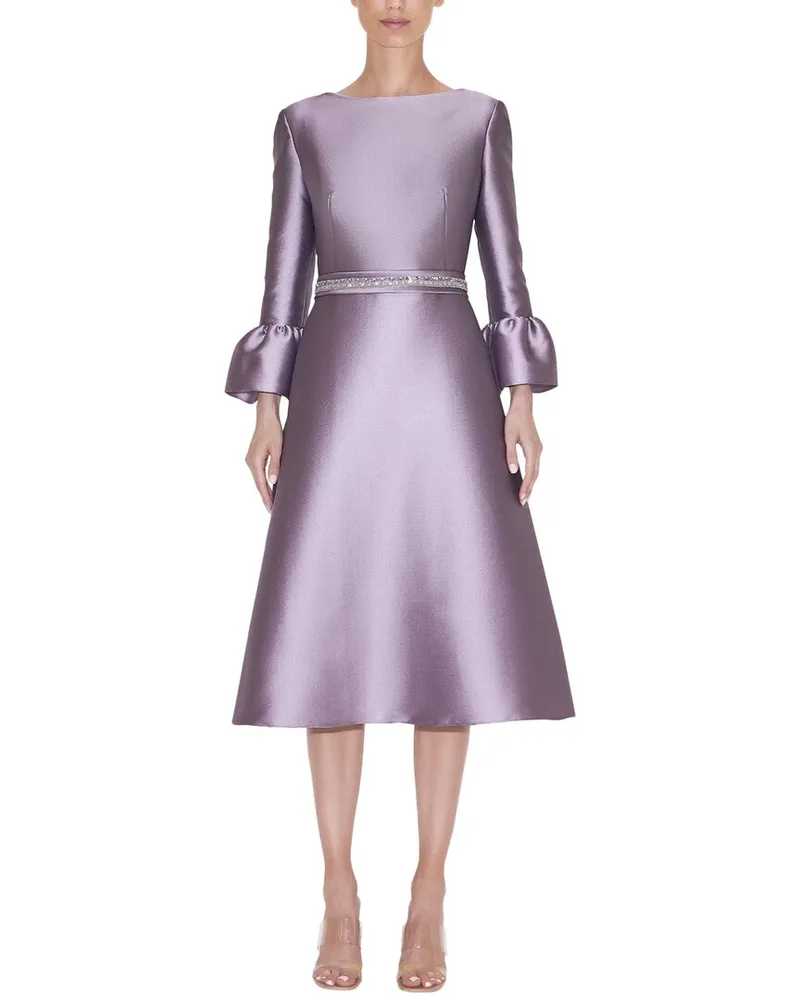Reem Acra Bell Sleeve A-Line Cocktail Dress Nocolor