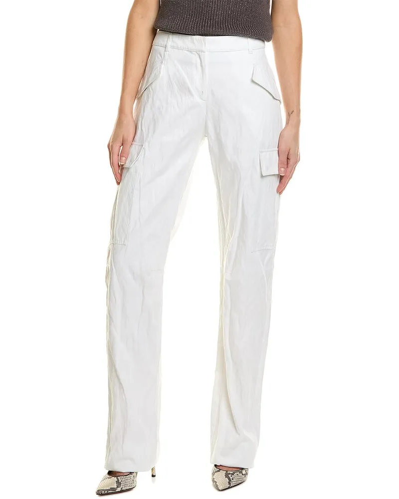 Michael Kors Cargo Silk-Blend Trouser White