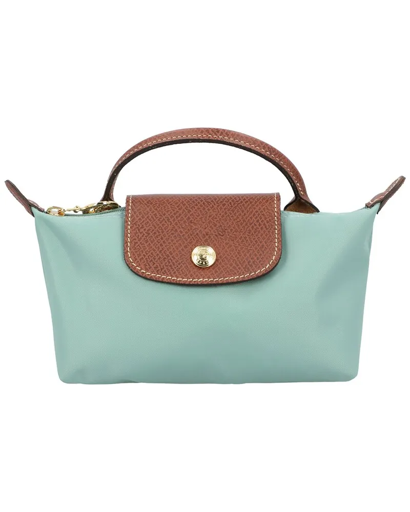 Longchamp Le Pliage Original Canvas Pouch With Handle Green