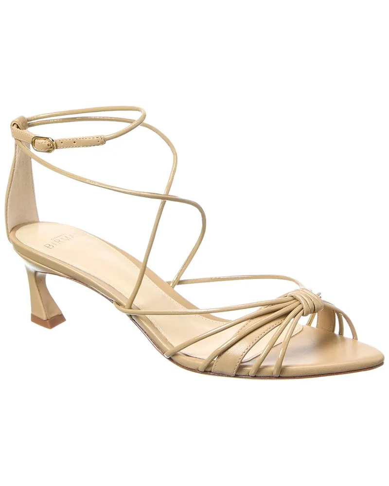 Alexandre Birman Malena 50 Leather Sandal Beige