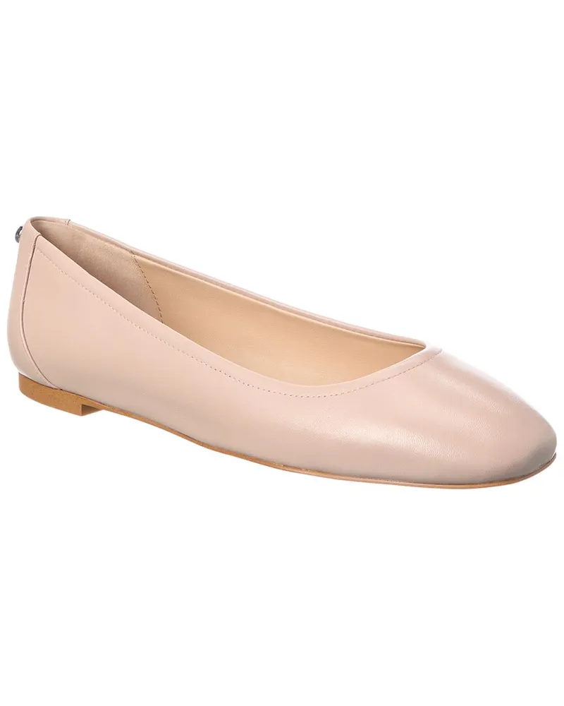 Stuart Weitzman Tammy Leather Ballet Flat Beige