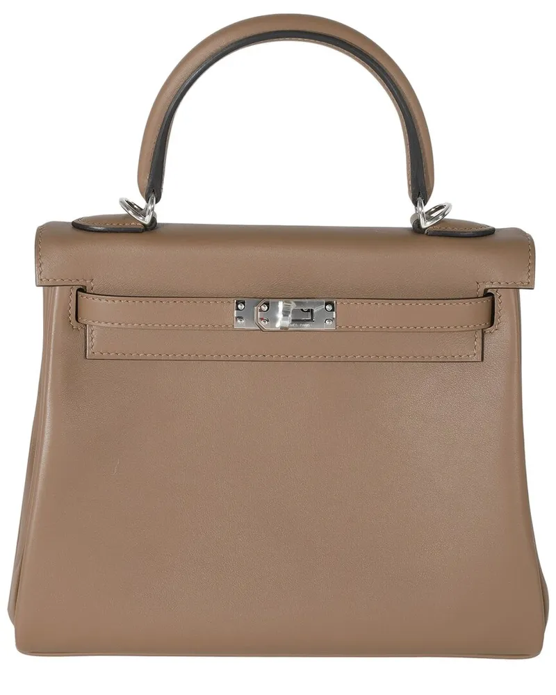 Hermès Gray Togo Retourne Kelly 28 PHW (Authentic Pre-Loved Nocolor