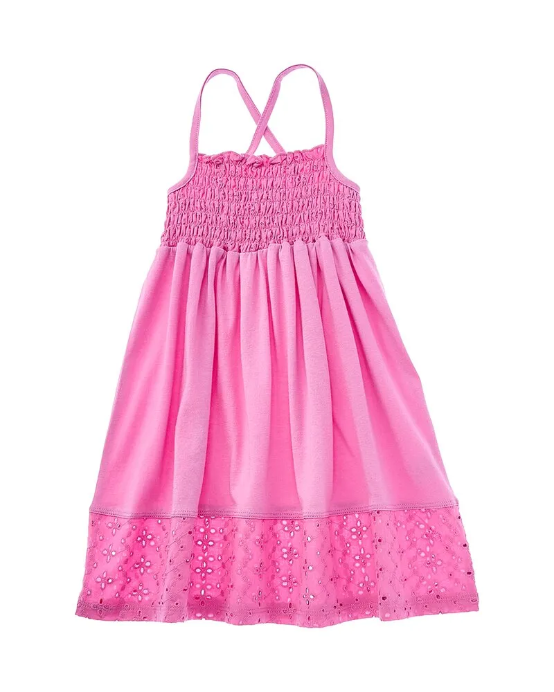 Splendid Eyelet Smocked Dress Nocolor