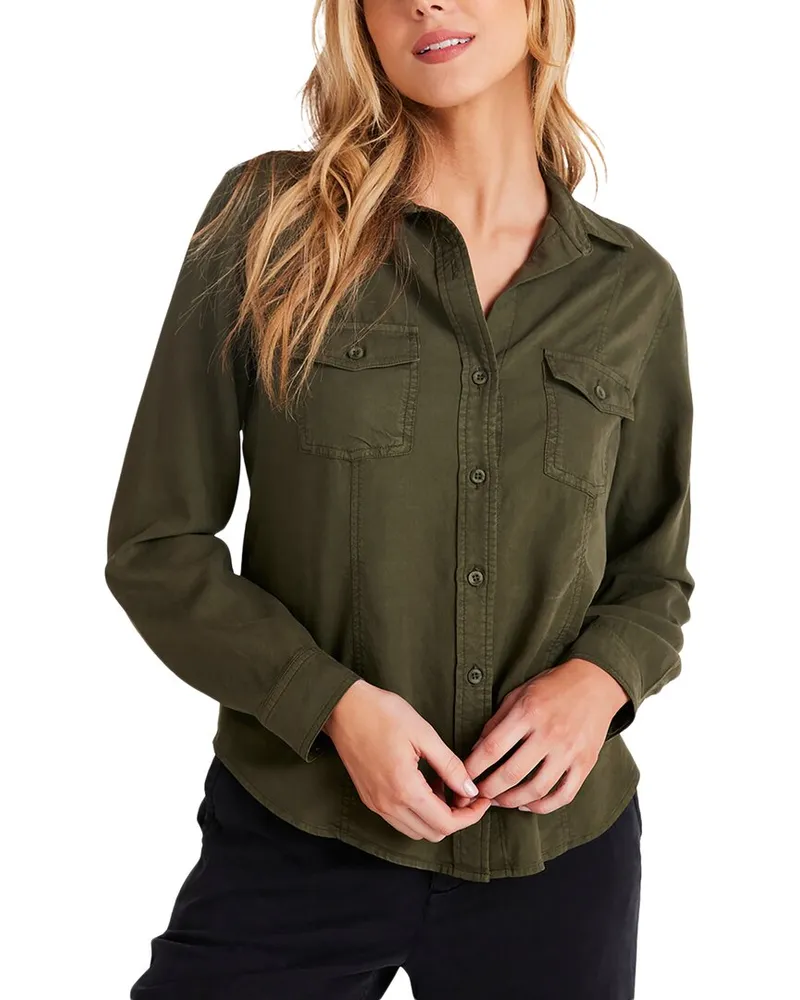 Bella Dahl Seamed Button-Up Shirt Nocolor