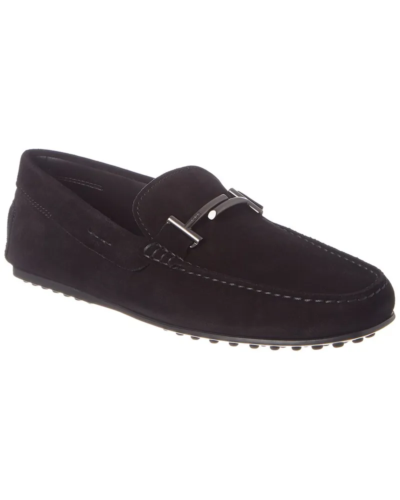 TOD'S TOD’s City Gommino Suede Driving Shoe Black