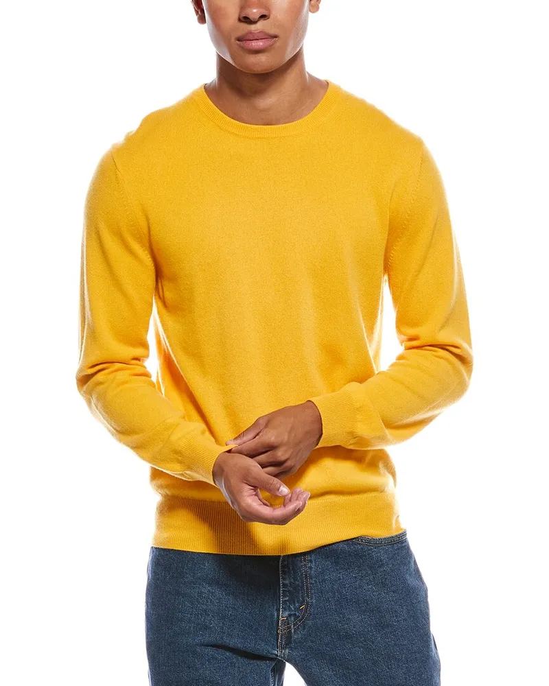 N.Peal Oxford Cashmere Round Neck Sweater Orange