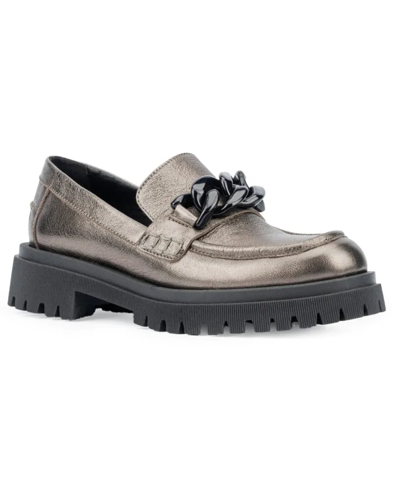 Aquatalia Olivianne Weatherproof Leather Loafer Gold