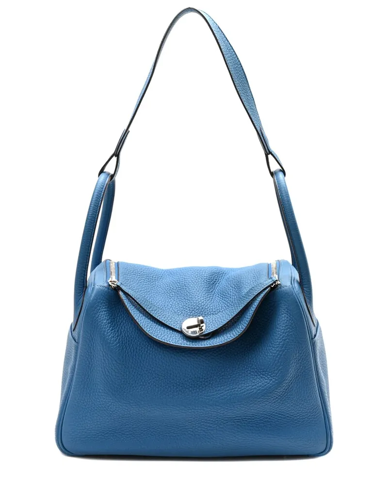 Hermès Mykonos Taurillon Clemence Leather Lindy (Authentic Pre-Loved Nocolor