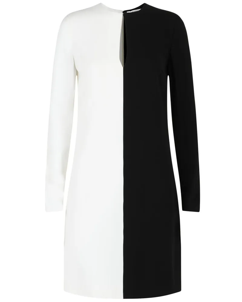 Givenchy Colorblocked Silk-Lined Sheath Dress Black