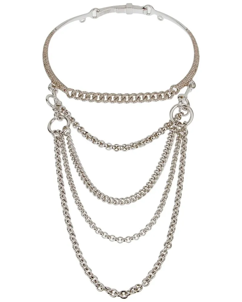 Hermès Silver 10.88 ct. tw. Diamond Choker Necklace (Authentic Pre-Loved Nocolor