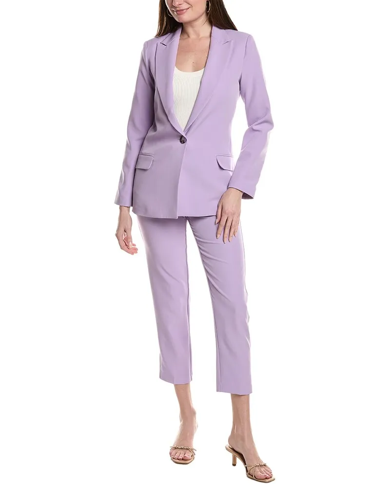 Silvian Heach 2pc Jacket & Pant Set Purple