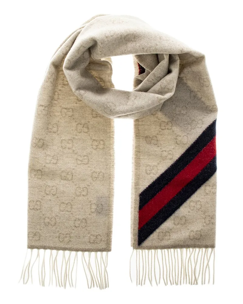 Gucci GG Web Nikky Wool Scarf Nocolor