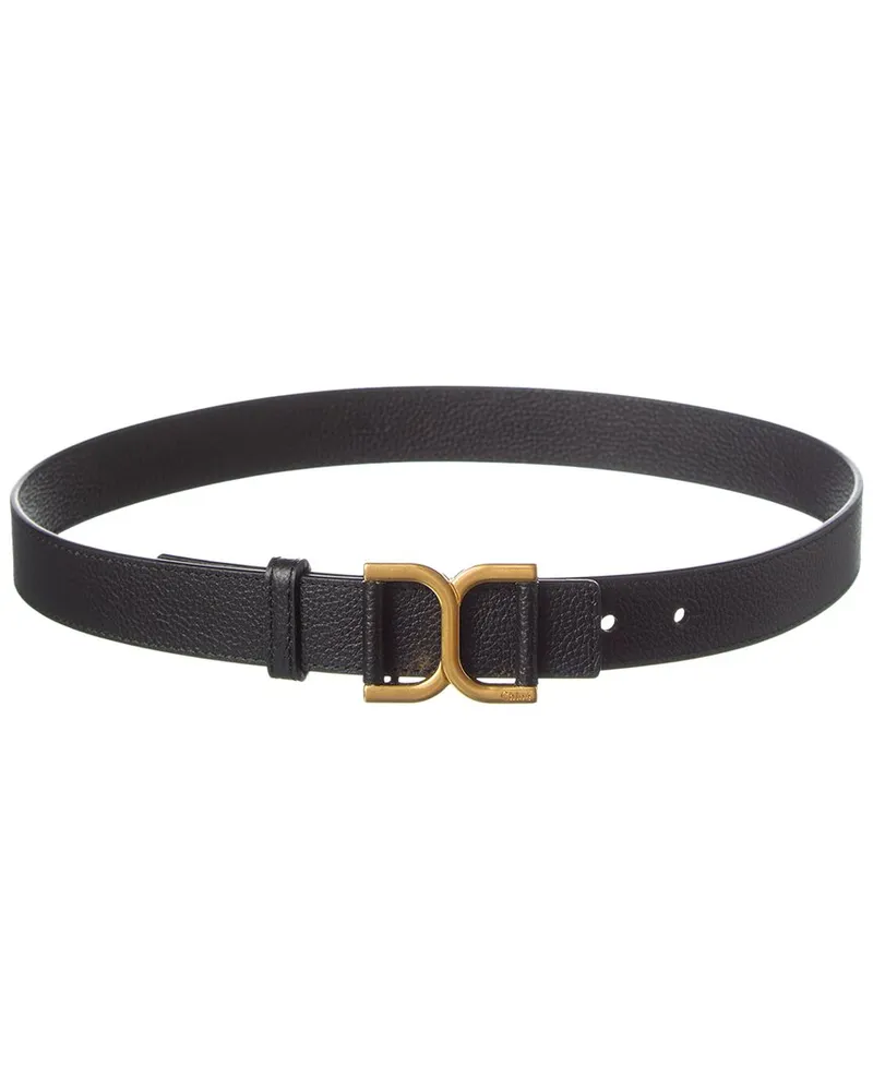 Chloé Marcie Leather Belt Black