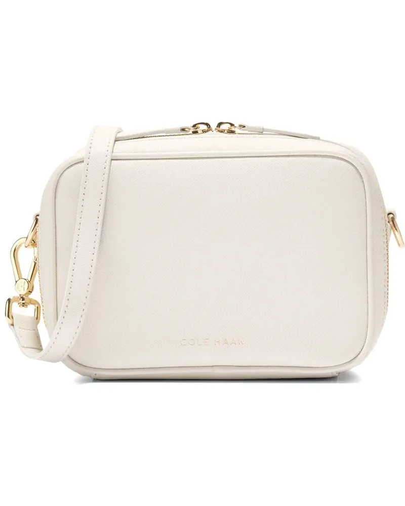 COLE HAAN Go Anywhere Leather Camera Bag White