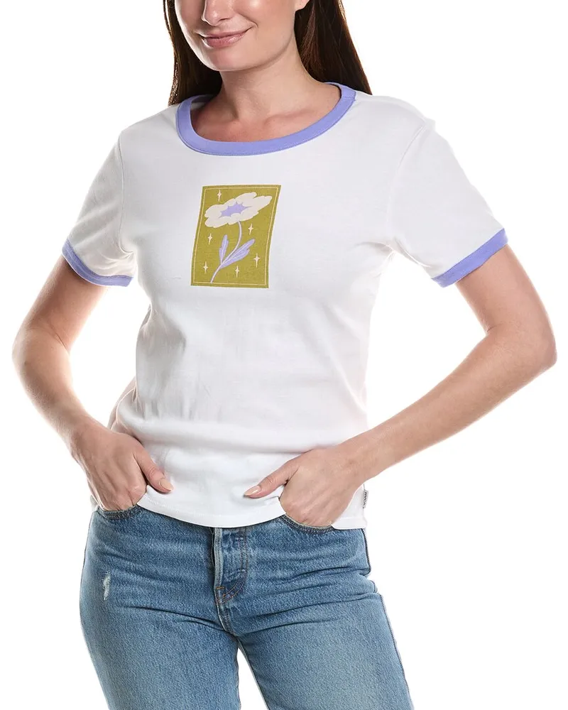 RVCA Gabrielle Ringer T-Shirt White