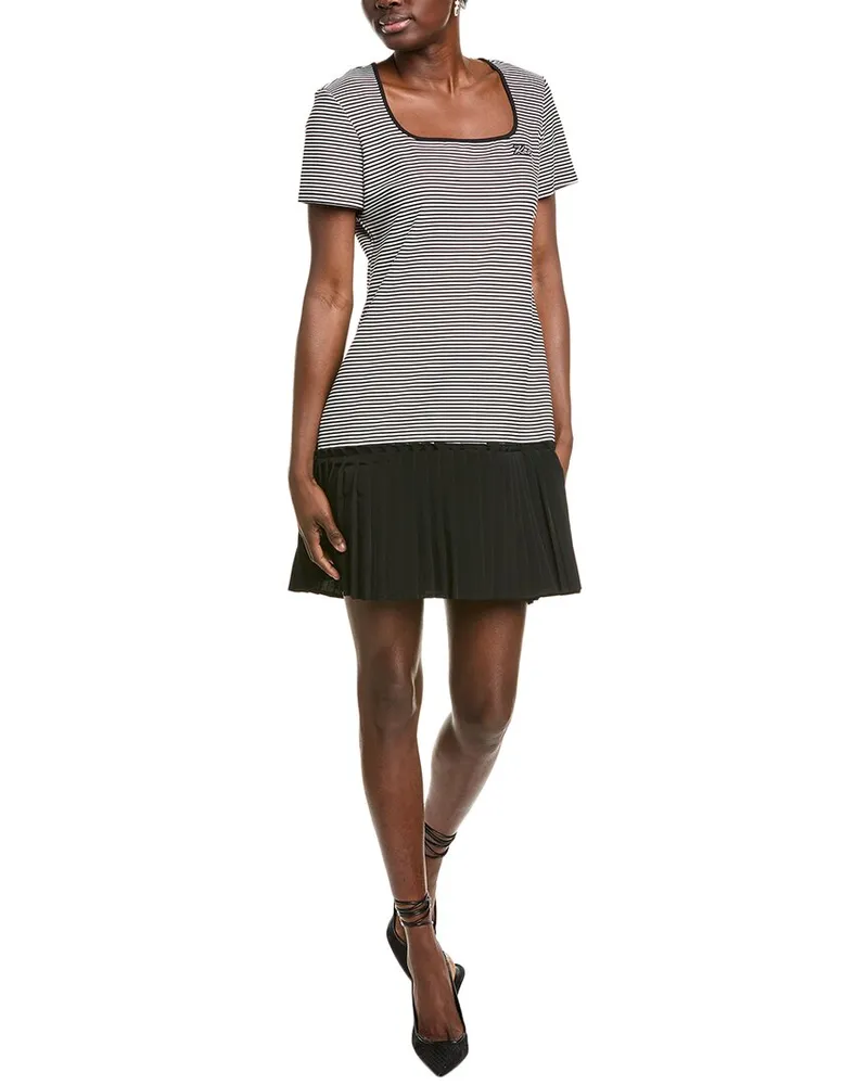 Karl Lagerfeld Stripe Mini Dress Black