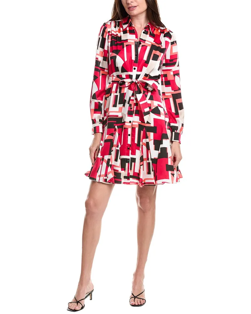 Karl Lagerfeld Printed Shirt Dress Red