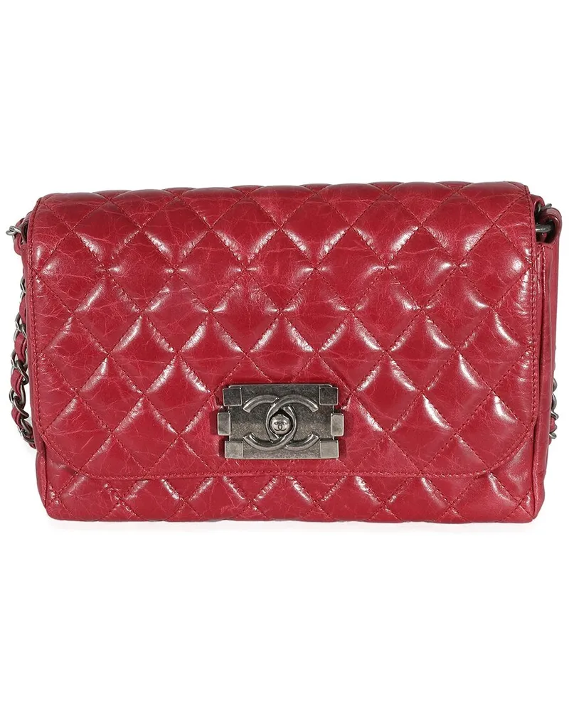 Chanel Red Leather Brilliante Flap Bag (Authentic Pre-Loved Nocolor