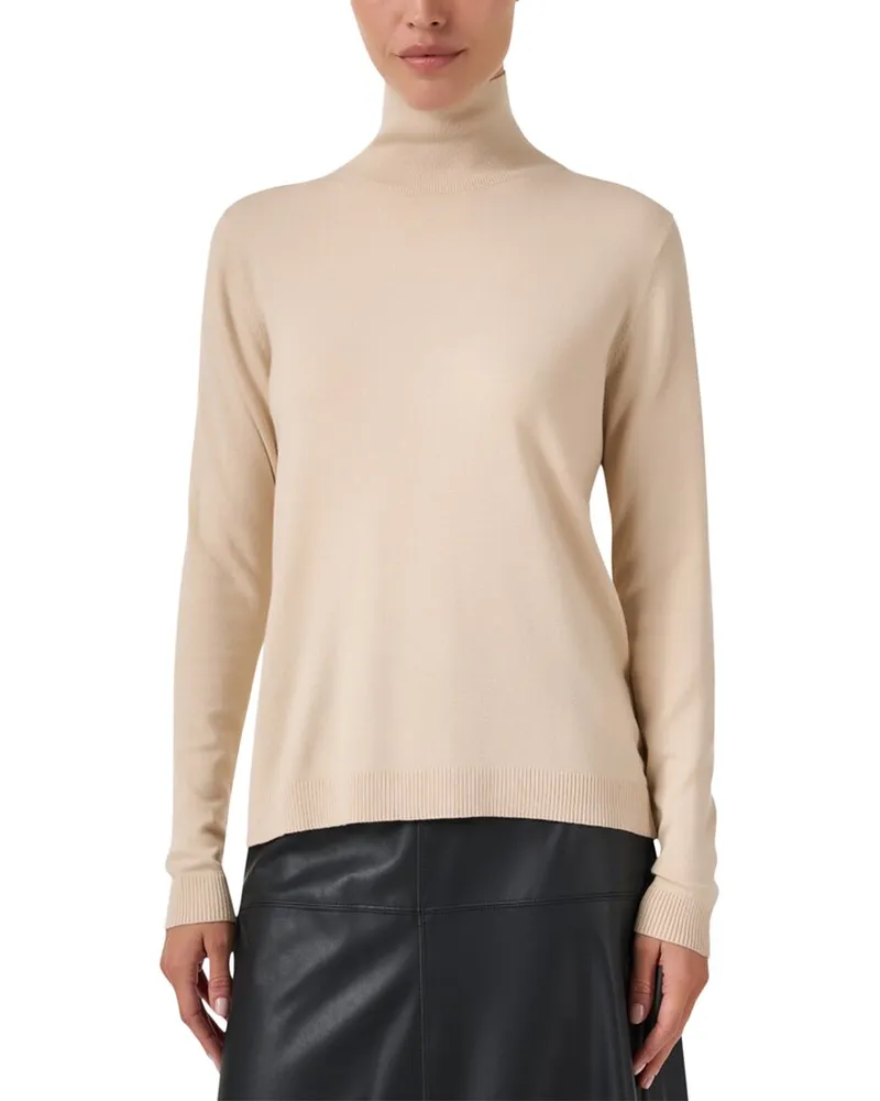 Max Mara Kiku Silk & Wool-Blend Sweater Tan