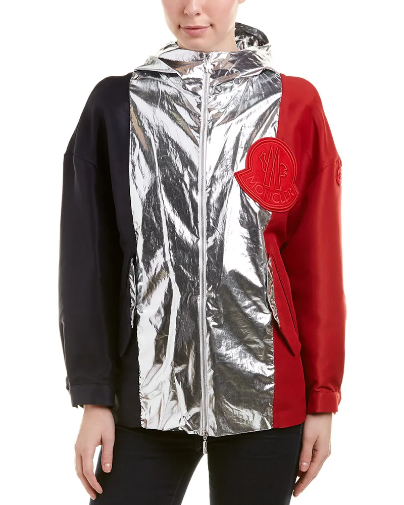 Moncler Silk-Blend Jacket Red