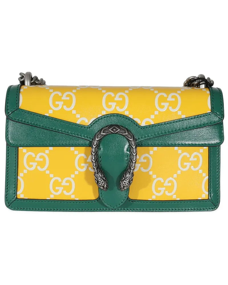Gucci Green, White, Yellow Leather GG Small Dionysus Bag (Authentic Pre-Loved Nocolor