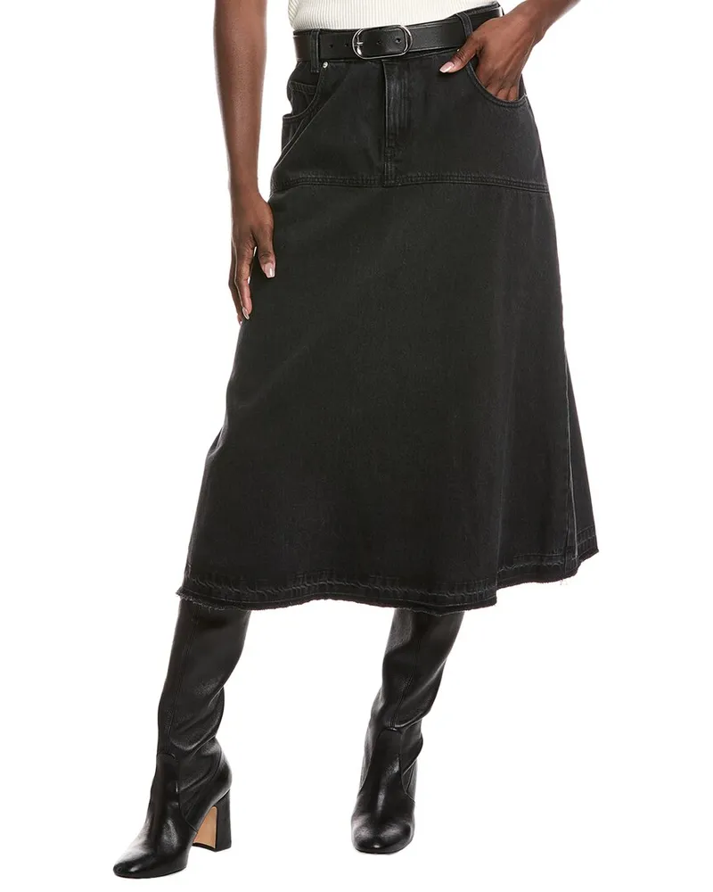 ba&sh Volentia Denim Skirt Black