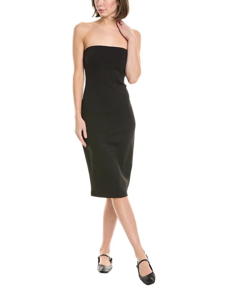 James Perse Knit Strapless Mini Dress Black