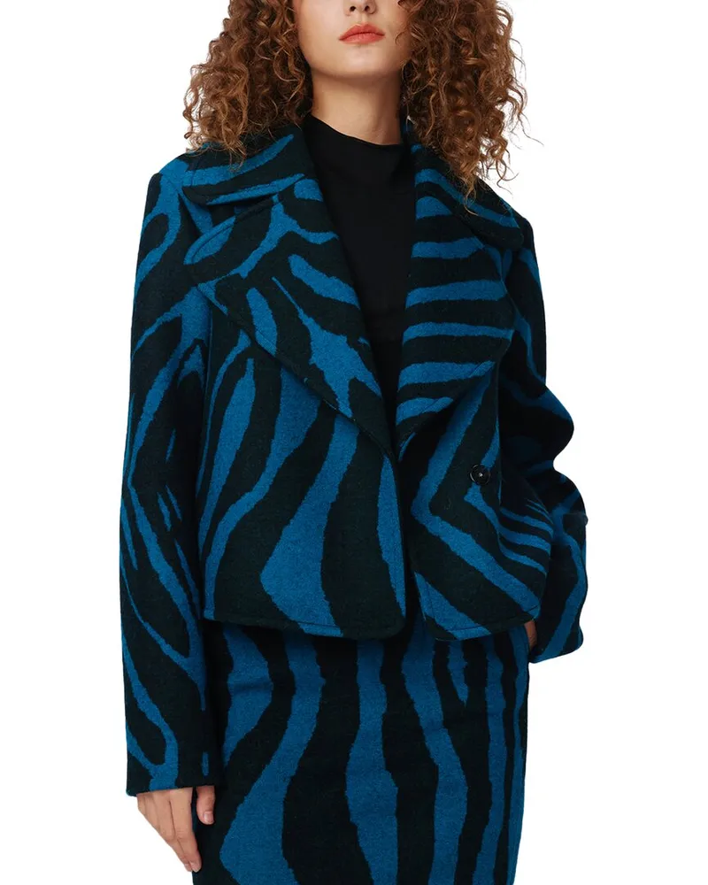 Diane von Furstenberg Yilia Wool-Blend Coat Nocolor
