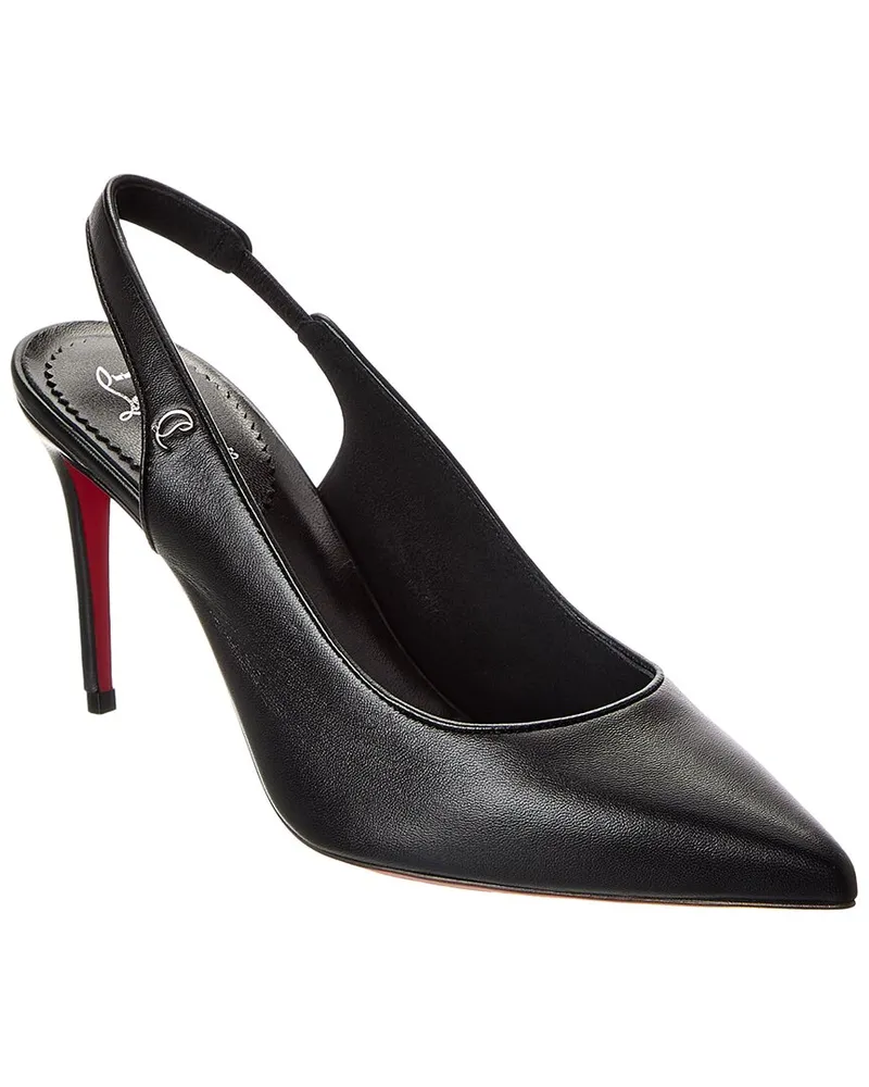 Christian Louboutin Sporty Kate 85 Leather Slingback Pump Black