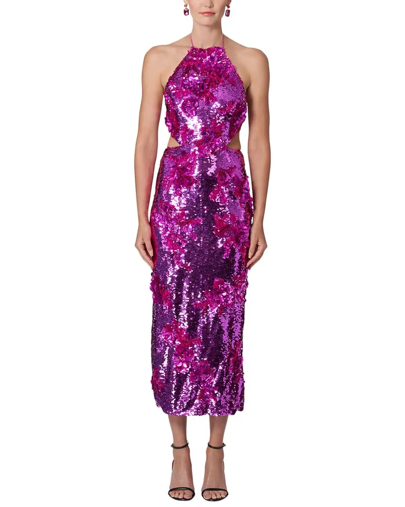 Carolina Herrera New York Cutout Waist Midi Dress Nocolor