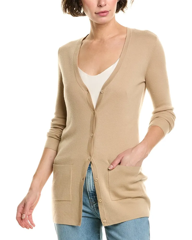 Michael Kors Cashmere Bette Cardigan Tan