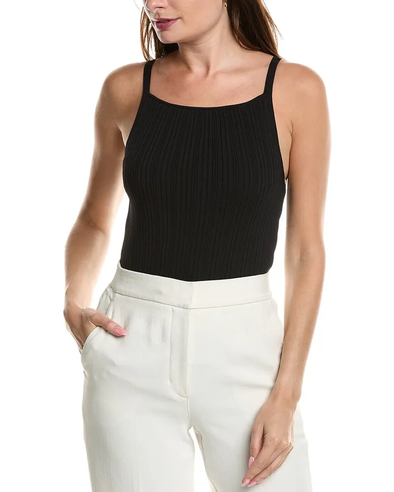 Kenneth Cole Variegated Rib Tank Black