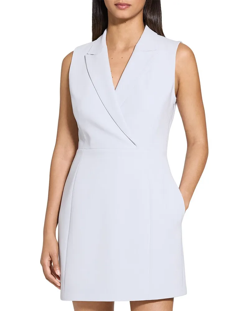 Theory Blazer Teacup Mini Dress Blue