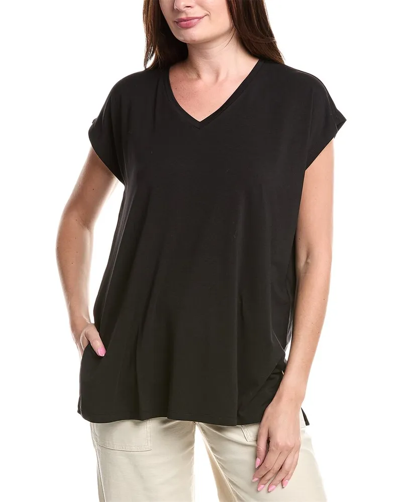 Eileen Fisher Long Boxy Top Black