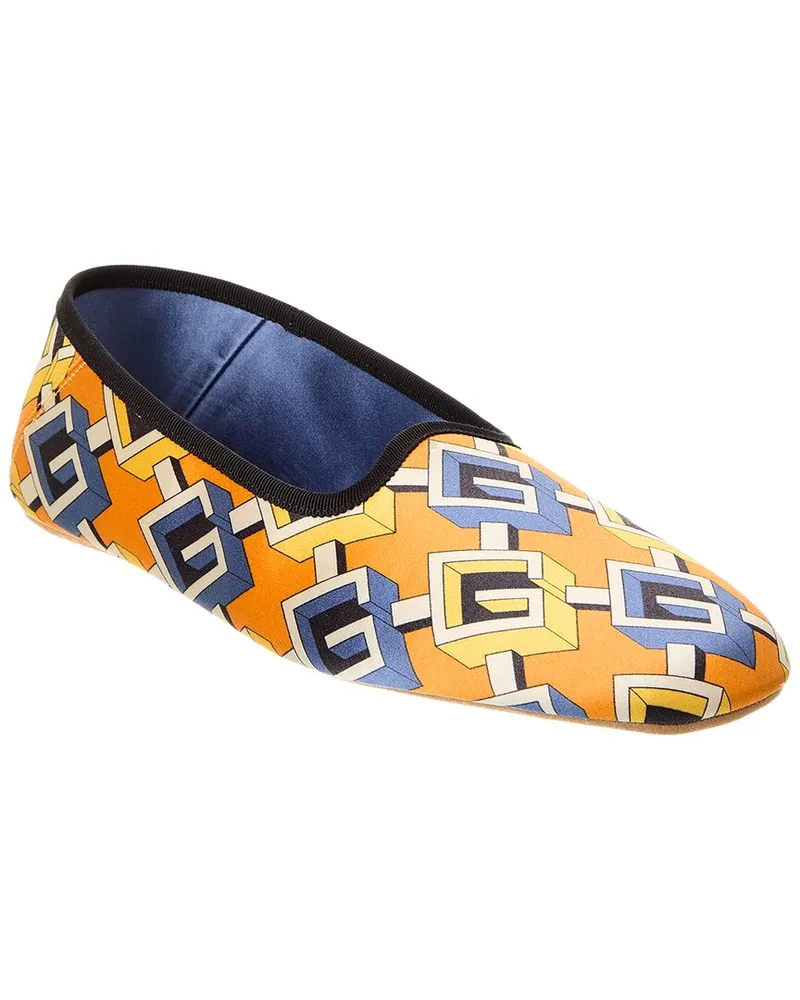Gucci Satin Slipper Yellow