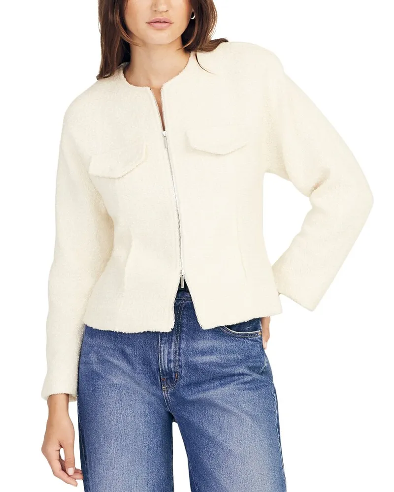 Derek Lam Prewett Zip Front Wool-Blend Jacket Nocolor