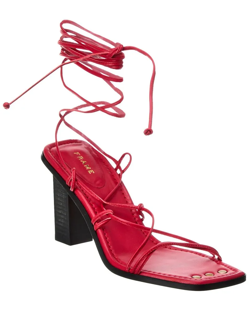 Frame Denim Le Doheny Leather Sandal Red