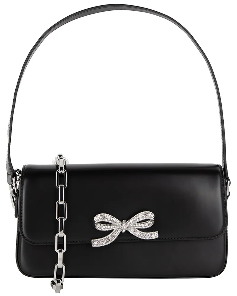 Self-Portrait Self-Portrait Bow-Detail Leather Crossbody Black