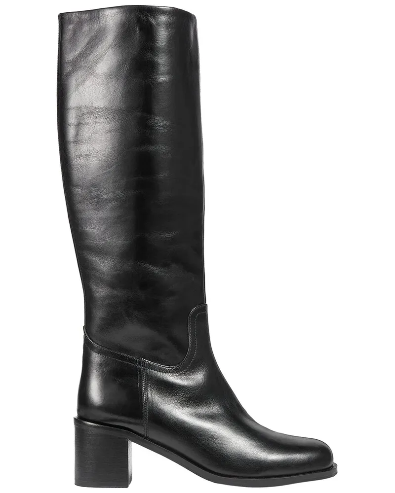 L.K.Bennett  L.K.Bennett Claude Leather Knee Boot Black