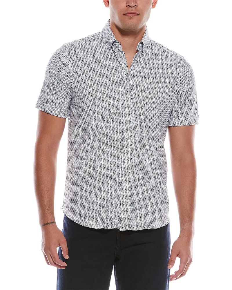 Robert Graham Moyer Tailored Fit Woven Shirt White