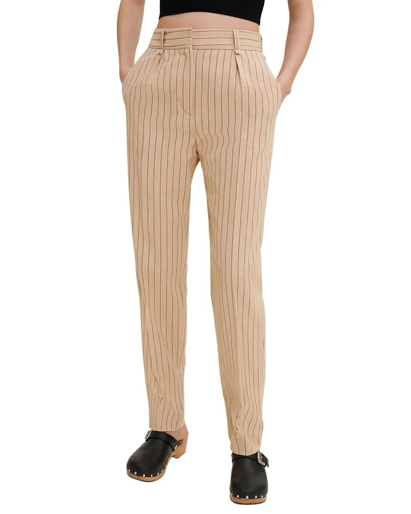 Maje Linen-Blend Pant Nocolor
