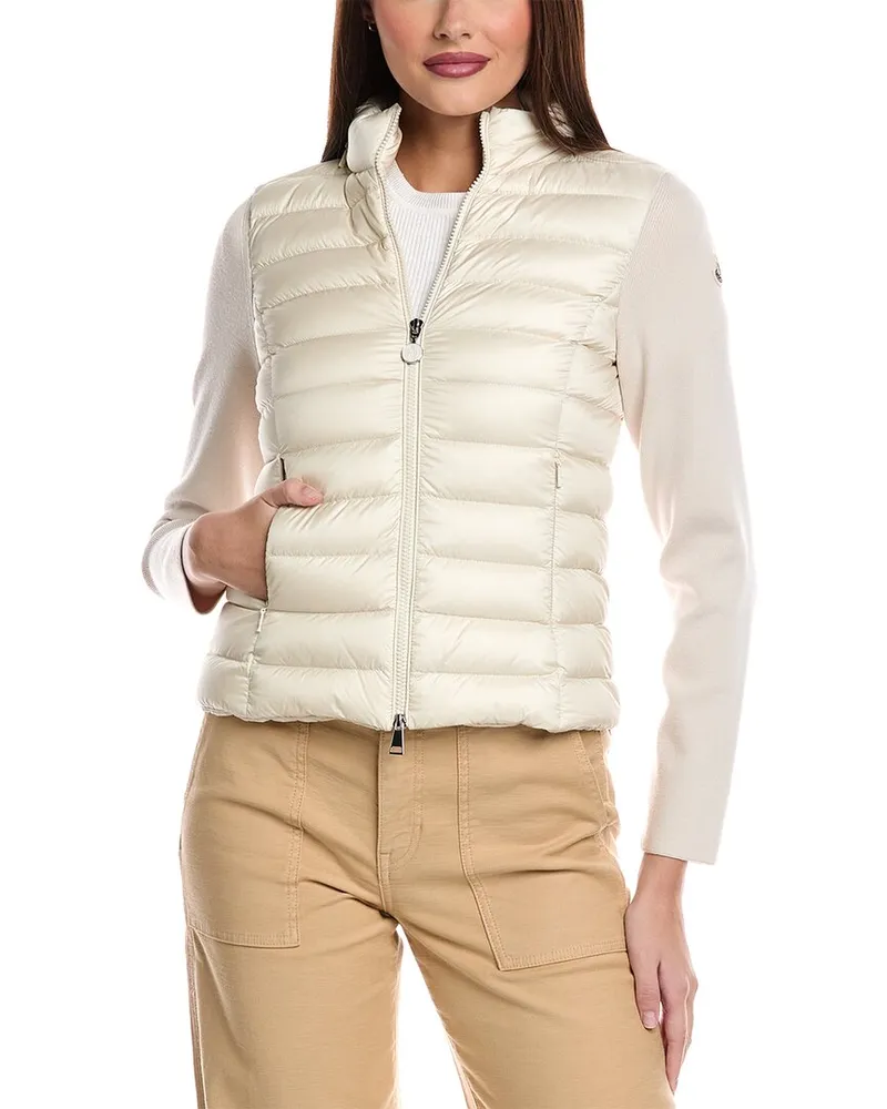 Moncler Wool Cardigan Beige