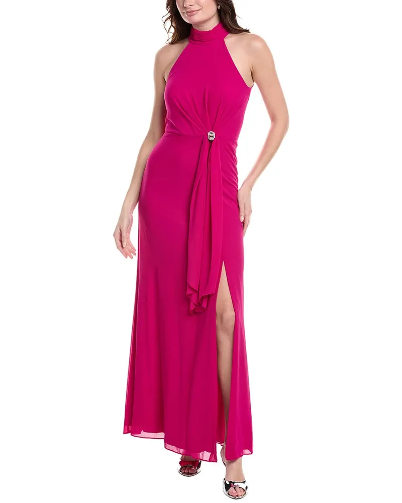 Vince Camuto Mock Neck Gown Purple