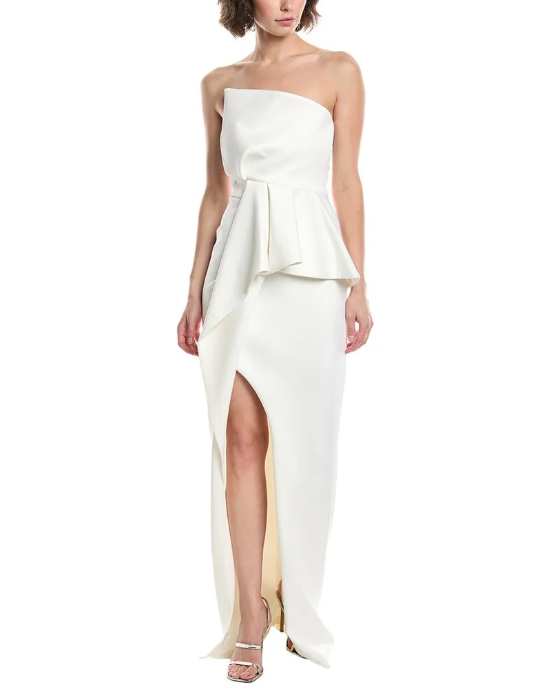 Black Halo Egan Scuba Gown White