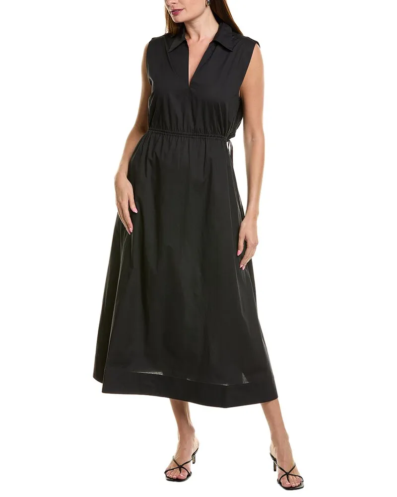 Rag & Bone Joan Poplin Midi Dress Black