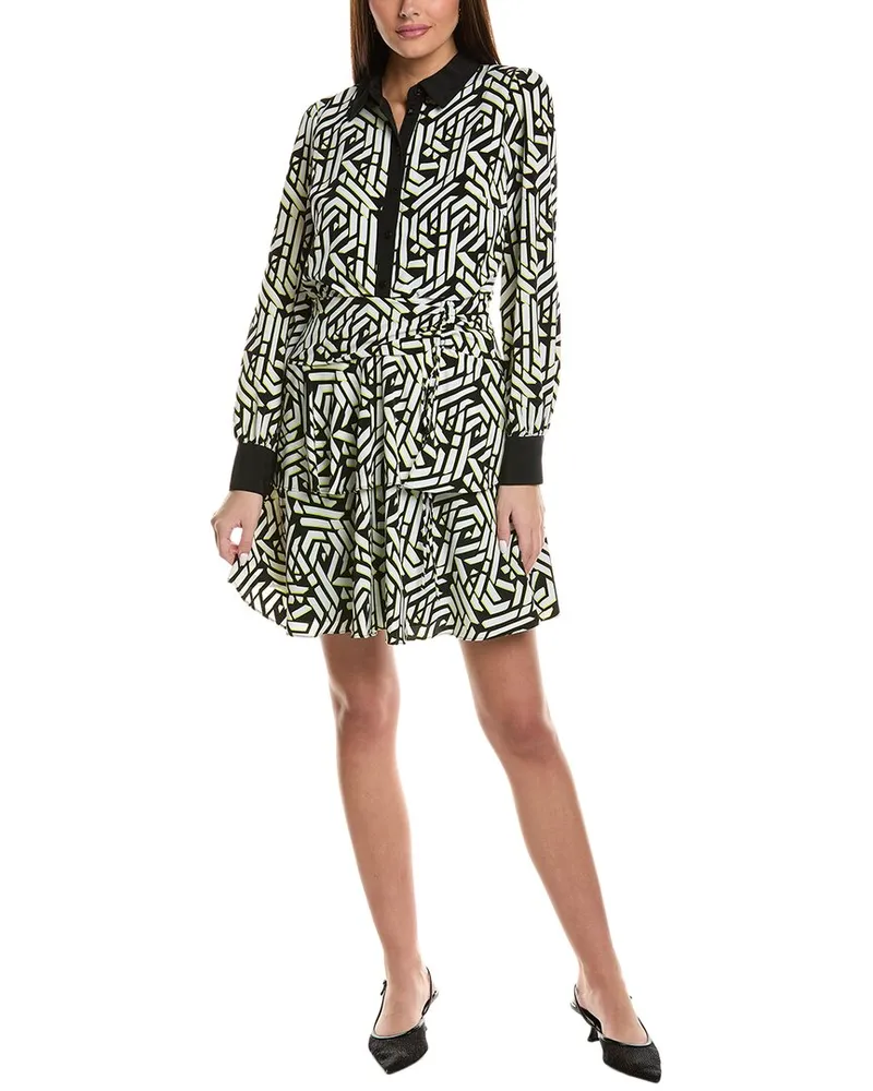 Karl Lagerfeld Tiered Shirtdress Black