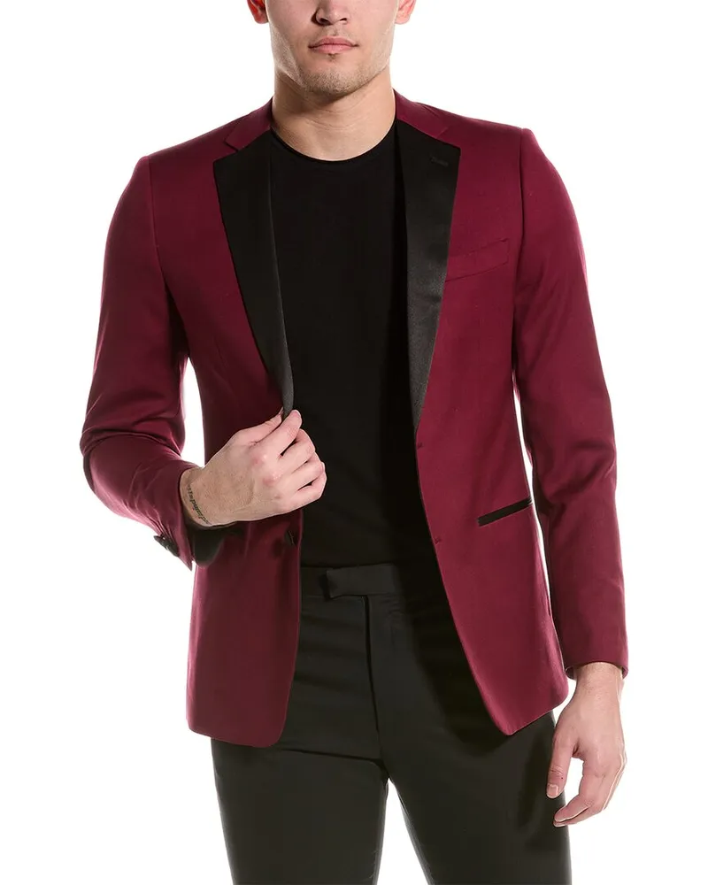 Roberto Cavalli Wool Dinner Jacket Red